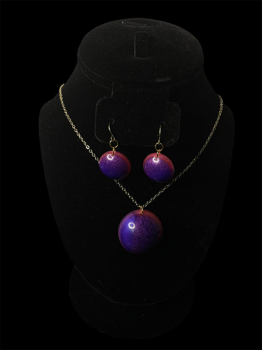 Purple and Pink Necklace set