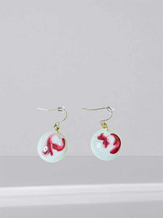 Red Paint Earrings