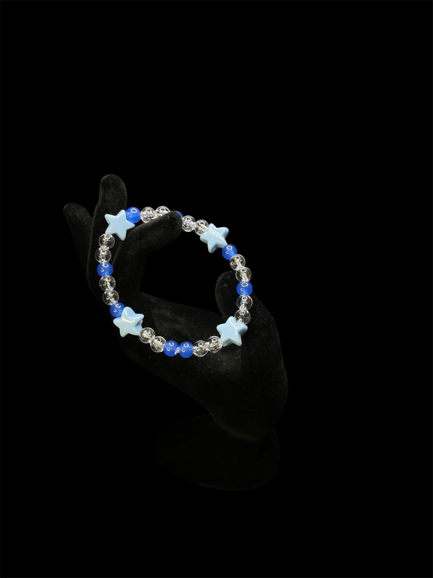 Clear Blue Star Bracelet