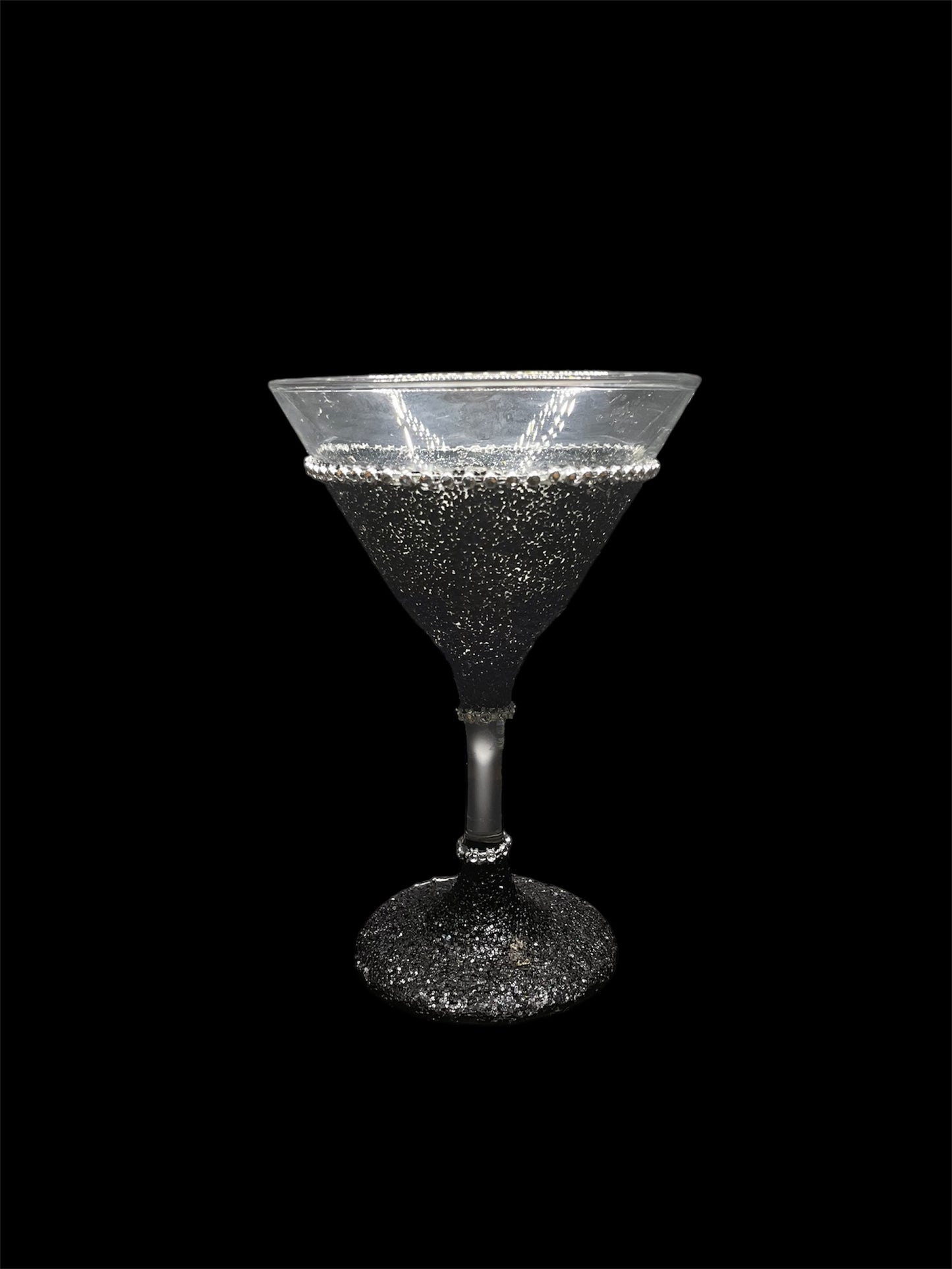 Black Martini Glass