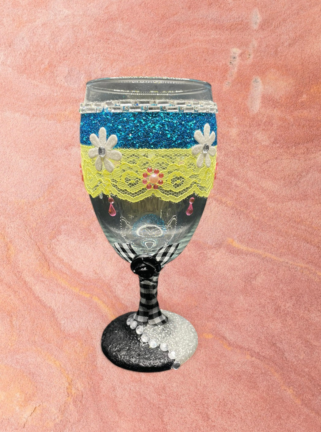 Pop Of Fabric Wine Glass