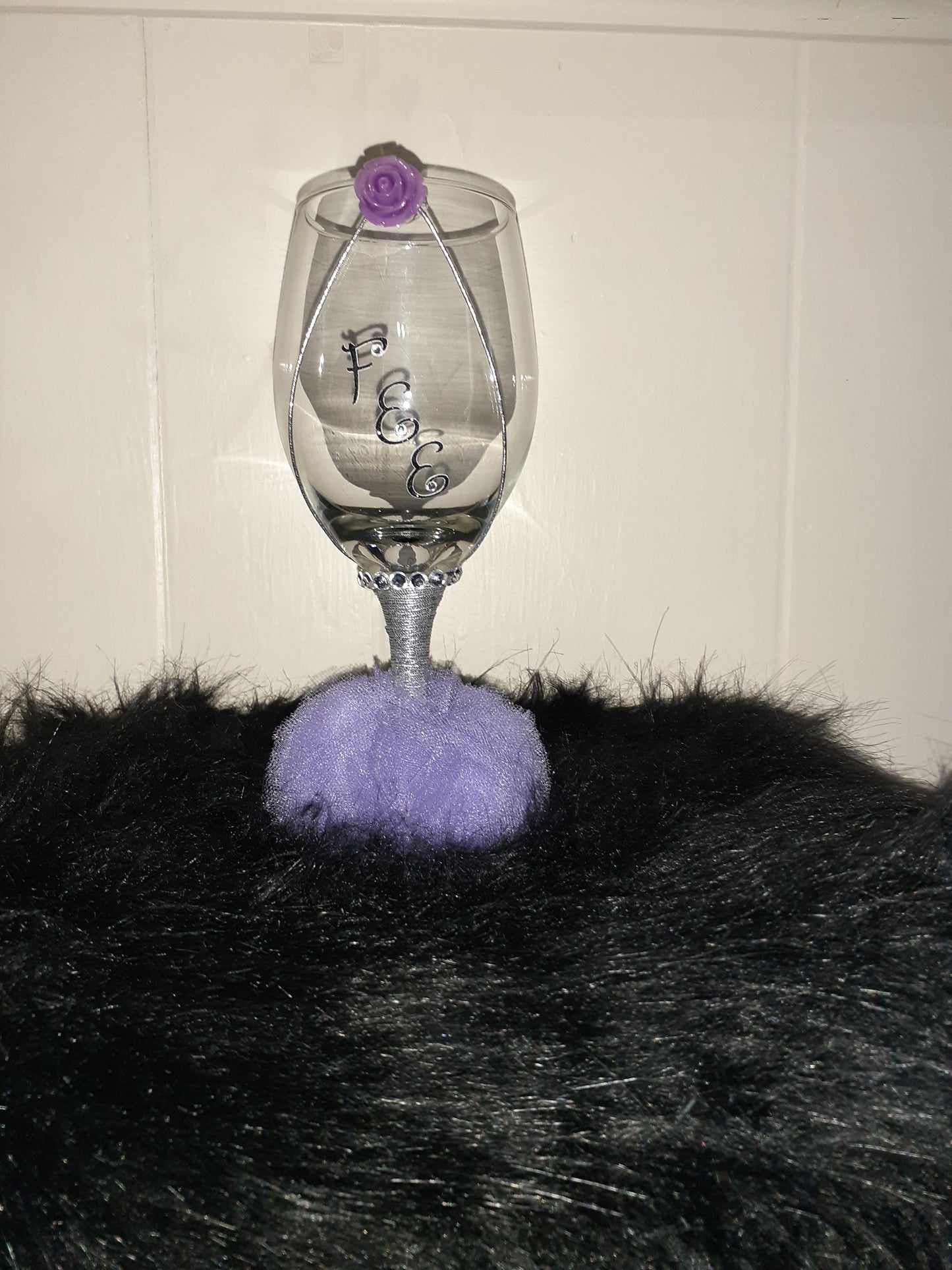 Lavander Bloom Wine Glass