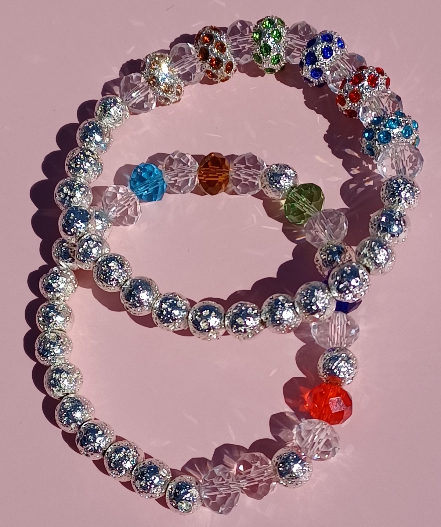 Rainbow & Silver Bracelet