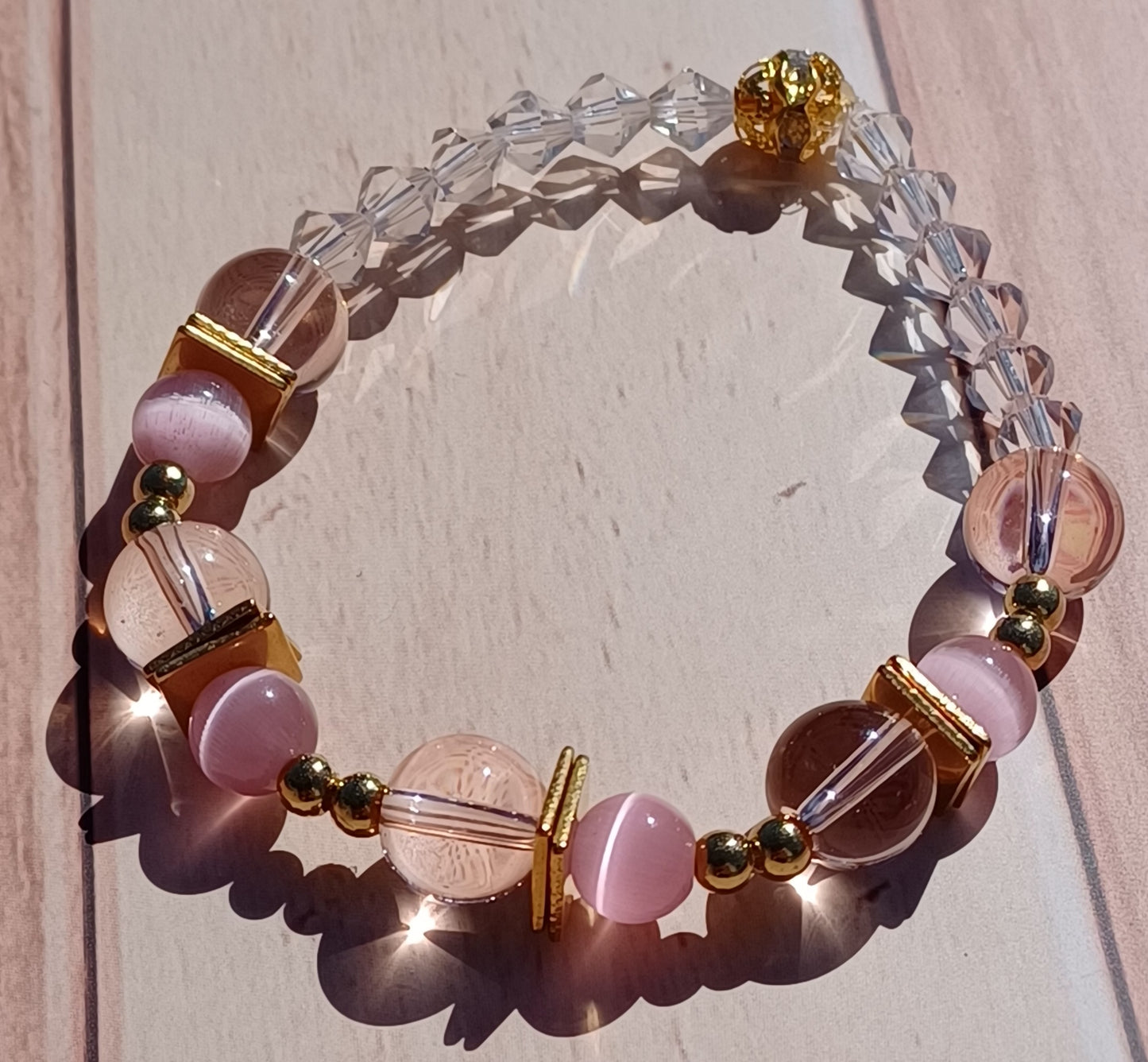 Pink Rose Bracelet