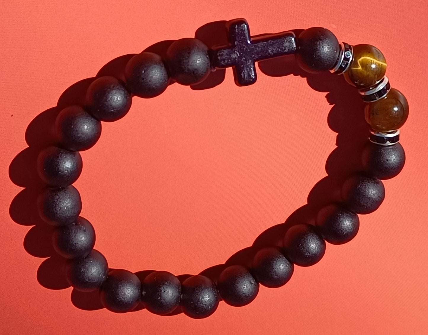 Lava Stone & Glass Bracelets