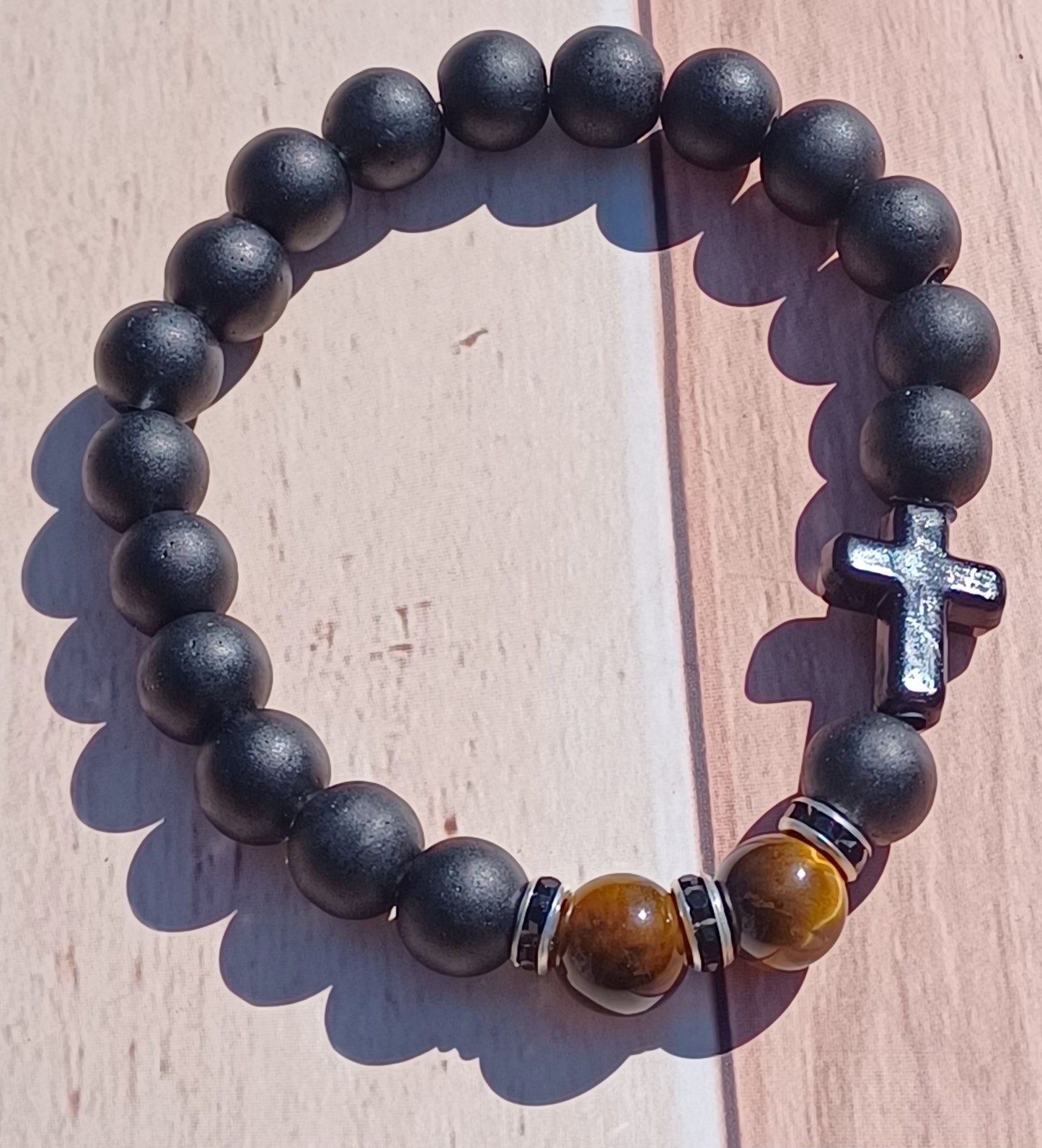 Lava Stone & Glass Bracelets