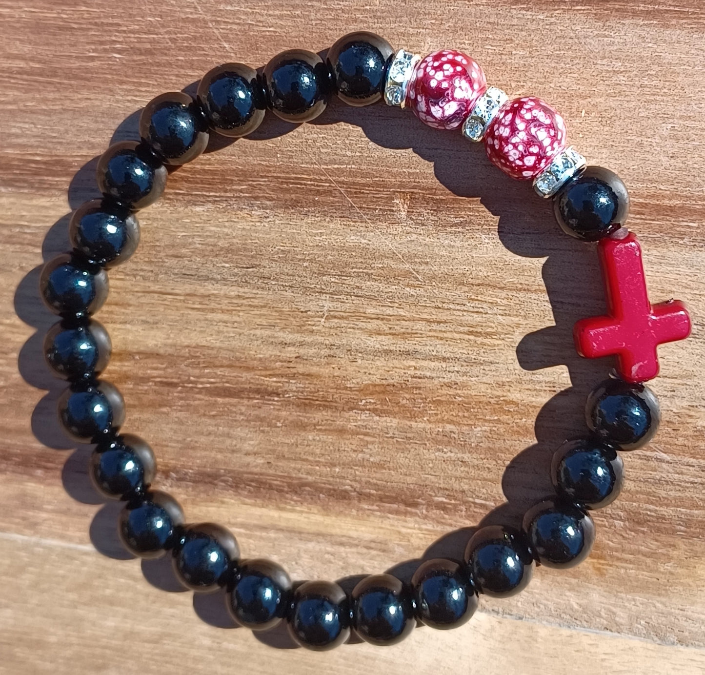 Lava Stone & Glass Bracelets