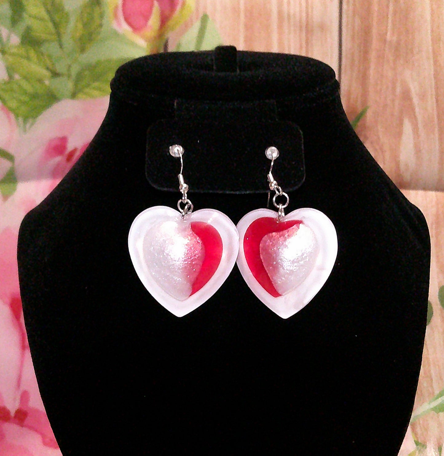 Red & White Earrings