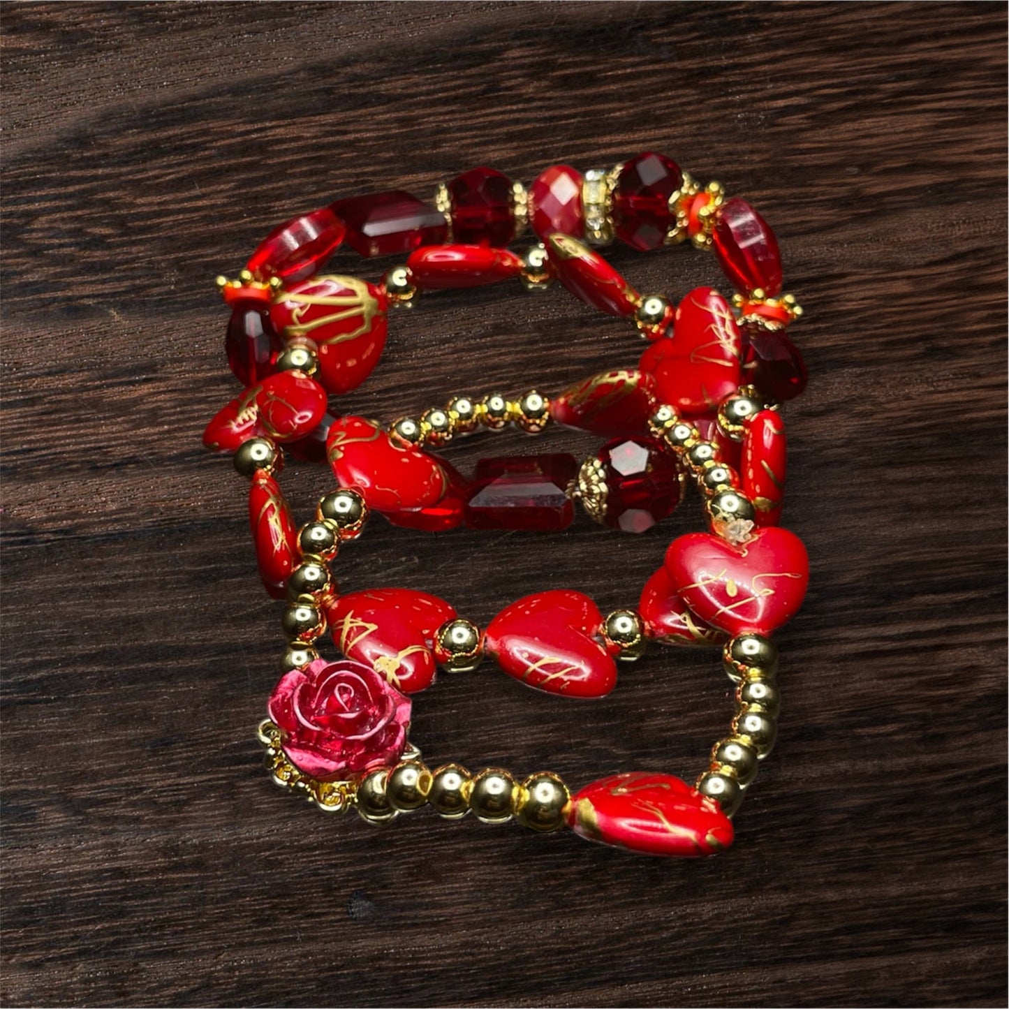 Red Burst Bracelet