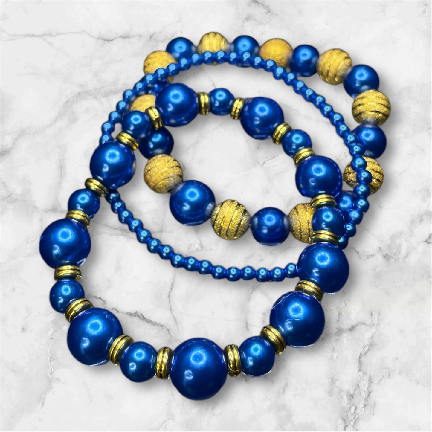 Blue & Gold Bracelet