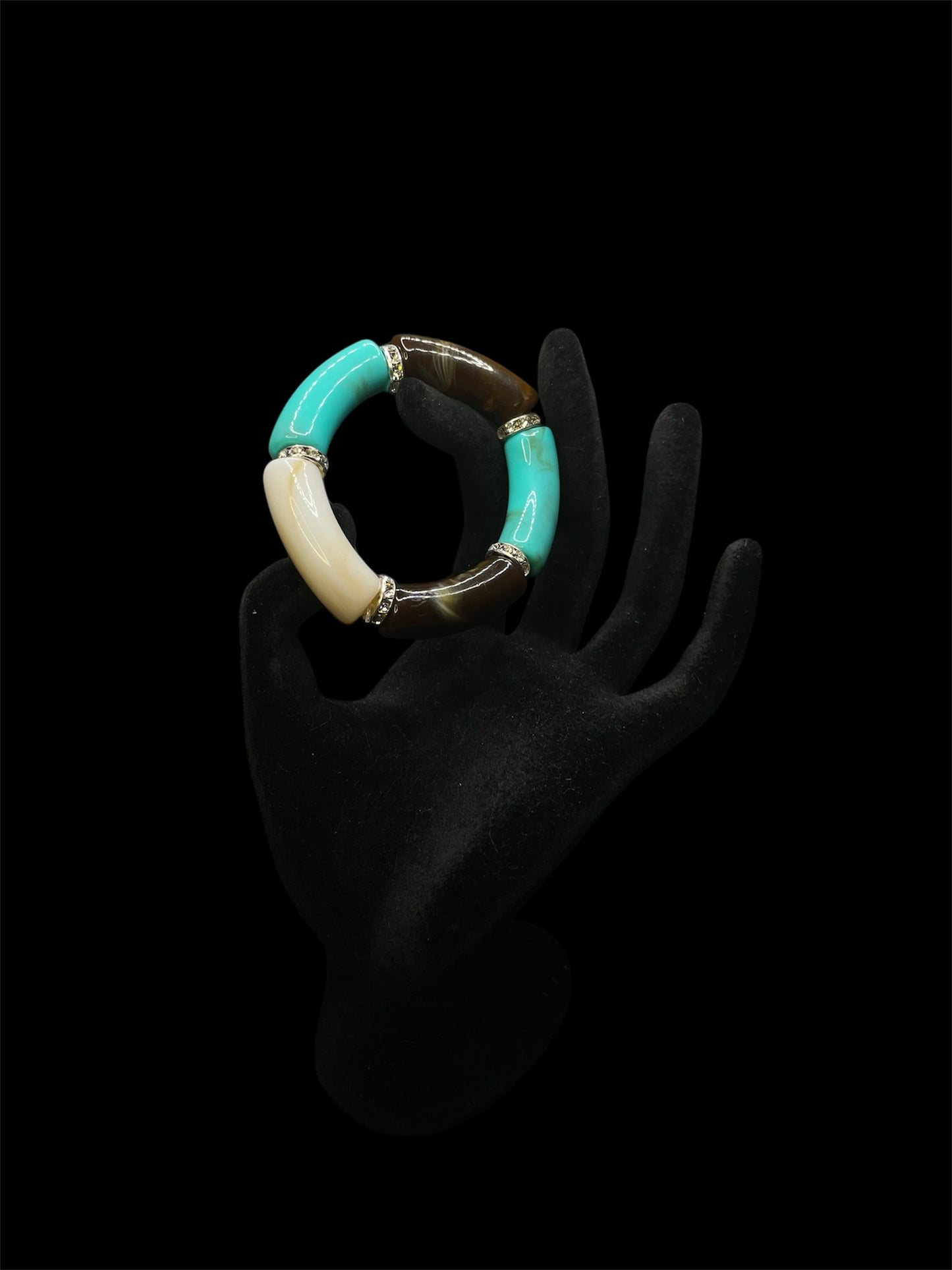 Brown Marble Teal Vibes Bracelet