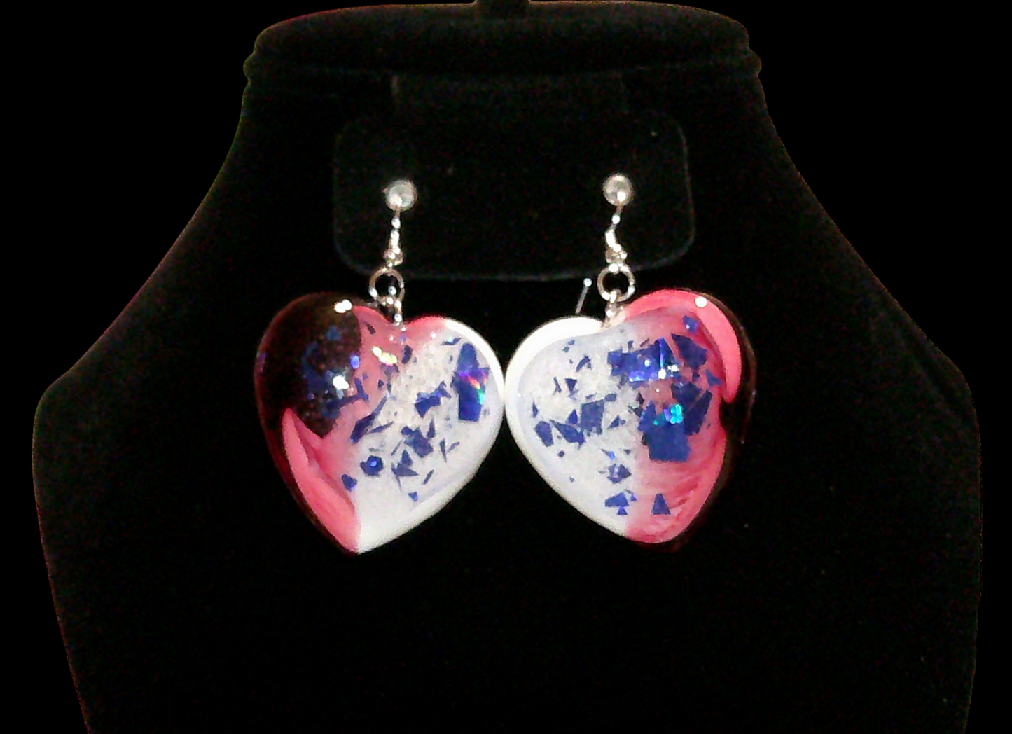 Red/White/Blue Heart Earrings