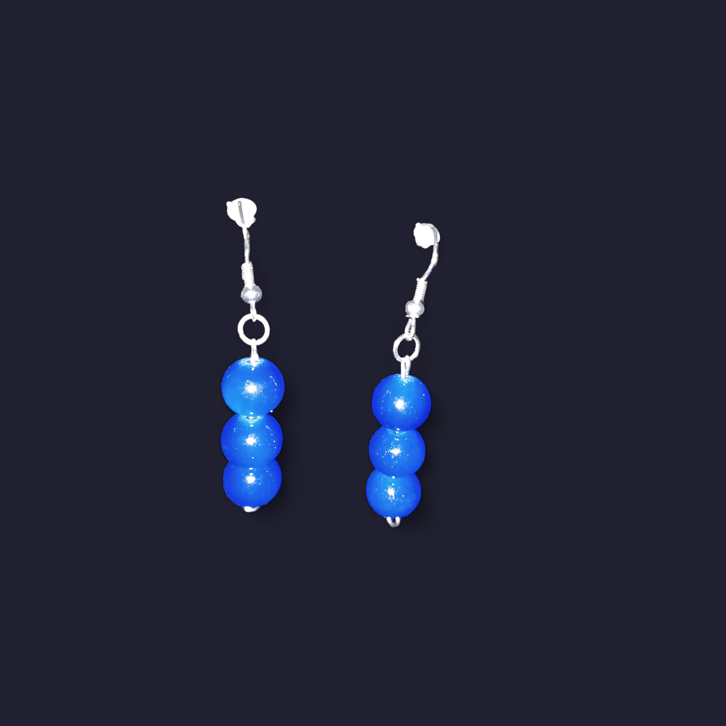 Royal Blue Glass Earrings