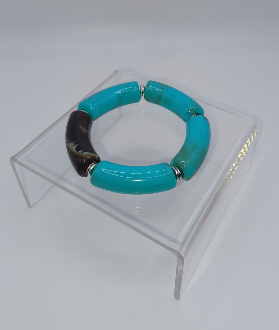 Brown Marble Teal Vibes Bracelet